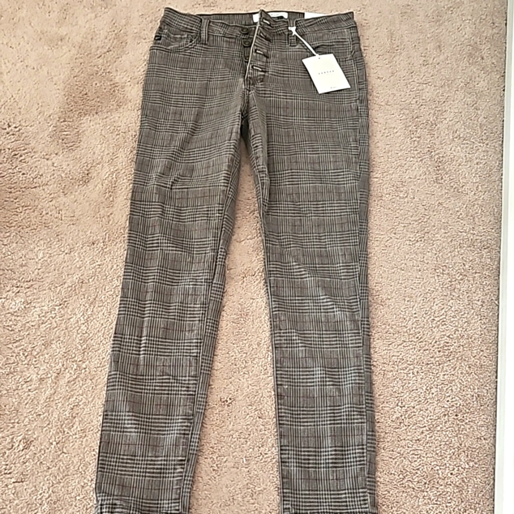 KanCan Gray Plaid Jeans